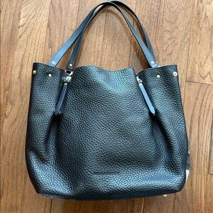 Burberry Grainy Calfskin House Check Medium Maidstone Black with dustbag